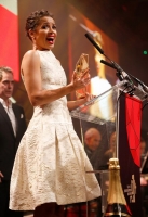 on stage during The Moet British Independent Film Awards at Old Billingsgate Market on December 7, 2014 in London, England.