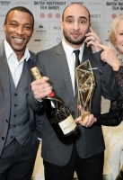 poses at The Moet British Independent Film Awards 2014 at Old Billingsgate Market on December 7, 2014 in London, England.