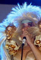 Peaches performs during the Sundance London Film And Music Festival 2013 at Indigo2 at O2 Arena on April 26, 2013 in London, England.