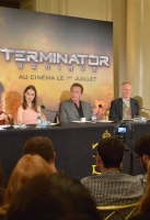 attends the France Press Junket of 'Terminator Genisys' at the Hotel Four Season Georges V on June 19, 2015 in Paris, France.